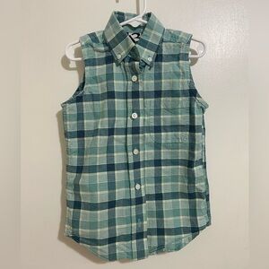 Green Plaid Sleeveless shirt Rockies girls size small